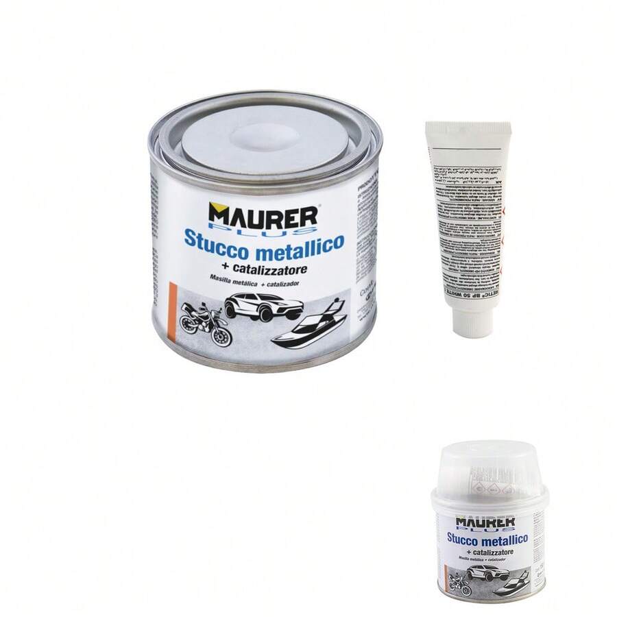MAURER Masilla Reparadora Metales 150 ml. Con Endurecedor - Blanco - Ver 1