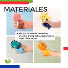 Pack 4 Toallas de Mano Coral Fleece 30x30cm - Suaves, Absorbentes y Decorativas para Cocina y Baño Multicolor - Multicolor - Ver 3