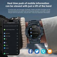 LOKMAT Reloj inteligente LOKMAT ATTACK GT multifunción con llamada Bluetooth, monitoreo de frecuencia cardíaca, oxígeno en sangre, sueño y salud, para deportes al aire libre, resistente al agua, con notificaciones para adultos, niños y adolescentes