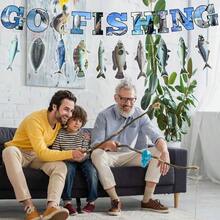 5 Gone Fishing Pancartas de Cumpleaos de Pescar para de de Pescado Colgante de Cuerda Decoraciones de Papel de Cumpleaos para Pescador Verano Jubilacin Estilo Variado - Estilo surtido - Ver 7