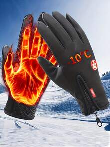 Women's Warm Winter Gloves, Suitable For Cycling, Biking, Driving, Running, Touch Screen Compatible - Black - View 7