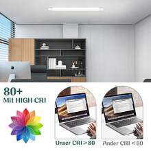 homefire 2 LED Ceiling Light Damp-Proof Light 90CM - Long Workshop Lamp IP65 Waterproof Cellar Lamp 24W 5000K Damp-Proof Lamp Ceiling Lamp For Office Bathroom Garage Cellar Workshop - 白色-2 - 查看 3