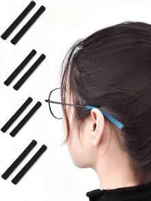 5 pares/10 pares/15 pares Ganchos de Orelha Antiderrapantes de Silicone, Suporte de Perna de Óculos, Braçadeira Fixa, Pegadas Claras, Suporte de Óculos, Acessórios de Óculos, Acessórios Femininos