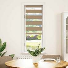 Tenda a rullo zebrata marrone 35,9 cm in tessuto poliestere