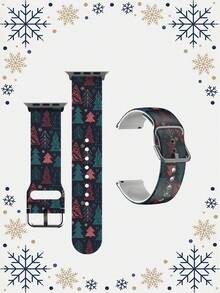 1pc Pumpkin & Leaf Design Soft Elastic Breathable Wristband Replacement Watch Band Compatible With Samsung, Garmin, Honor Smartwatches, Apple Watch 38mm 40mm 41mm 45mm 44mm 42mm 49mm, Fashionable Casual Multi-Color Silicone Watch Band Compatible With Apple Watch Ultra SE/Series 10/9/8/7/6/5/4/3/2/1