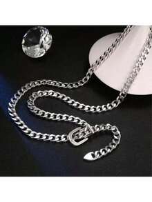 Stylish Chain Belt Women's Accessory Fashion Influencer - Bạc - Xem 4