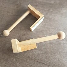 卫生纸架、粘性卫生纸分配器、舒适纸巾架、吸水毛巾架、浴室配件、厨房毛巾架、无需钻孔、壁挂式、浴室收纳架、浴室五金、浴室装饰、方形底座浴室配件、浴室工具 - 杏色 - 查看 5