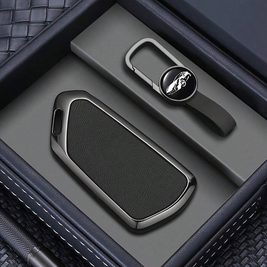 合金風格汽車鑰匙殼保護套，適用於 VW Golf 8 ID4 Cupra1 Formentor Tarraco Mk7 GTI Mk8、Octavia 4、Seat Leon Mk4 (2021-2025)，聖誕禮物 - 均碼 - 查看 1