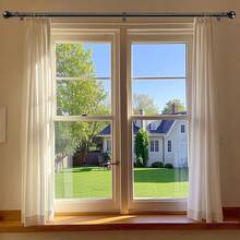 适用于 54-156 英寸窗户的窗帘杆,5/8 英寸装饰浴帘杆套装,哑光黑色拼接单窗帘杆带支架,适用于浴室、卧室、客厅、户外露台、厨房,小型窗帘杆浴室配件浴室工具 - 黑色 - 查看 7