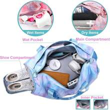 Bolsa Deporte Niña Unicornio Bolsa Deportiva Niña Bolsa Gimnasio Gym Bags Maleta Unicornio Niña Bolsa Danza Niña - rosa (leopardo rosa) - Ver 7