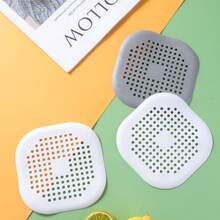 Coletor de Cabelo - Quadrado, (1 Peça - 14cm/5,5pol.), Filtro de Drenagem, Coletor de Cabelo para Banheiro, Tampa de Ralo de Chuveiro, Filtro de Pia de Cozinha - Com Ventosa, Fácil de Limpar, Perfeito para Casa, Banheiro, Pia de Cozinha e Dormitório. - Multicolorido - Visão 3