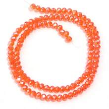 1 pieza Abalorio de cristal naranja facetado AB color abacus de tamaños surtidos 3/4/6/8/10mm, colorido y versátil bola de abalorios de colores para hacer joyas hechas a mano, collares, pulseras, llaveros y otros accesorios decorativos - naranja - Ver 15