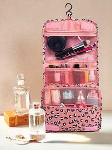 1pc Multi-Functional Travel Toiletry Bag, Hanging Makeup Organizer With Multiple Layers, Portable Cosmetic Storage Bag, Waterproof Toiletry Pouch, Handbag, Large Capacity Perfume Storage Box, Suitable For Toiletries, Makeup Brushes, Stationery, Sanitary Napkins, Lipstick, Cosmetic Pencils, Eye Shadow, Christmas Gift, Valentine's Day Gift, Suitable For Mother, Friends, Teachers - White - View 14