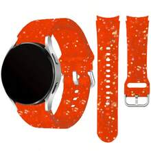 Color Speckles Bands Compatible With Samsung Galaxy Watch 7 Band 40mm 44mm, 20mm No Gap Soft Silicone Strap Replacement For Galaxy Watch 6 5 4/Classic 6 4/FE 40 Mm/Watch 5 Pro 45mm Women Men