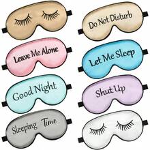 8 Piezas Antifaz para Dormir Antifaz de Seda con Correa Ajustable Venda de Apagn Suave Mascarilla para Dormir para Mujeres Hombres, Viajes, Meditacin Retro Colors - Colores Elegantes. - Ver 2