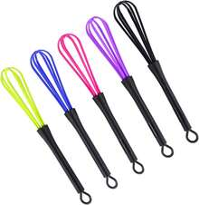 Juego de batidor, 5Pcs Peluquería Crema de Teñido para el Cabello Batidor de Cocina Globo Batidor Mezclador Agitador Herramientas (Verde, Rosa Roja, Azul, Negro, Púrpura) - 1 - Ver 10
