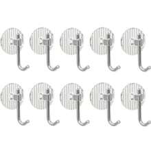 1 件/5 件/10 件免钻粘性挂钩，亚克力奢华墙钩，浴室毛巾钩，厨房收纳钩，衣架钩，无痕强力粘性墙钩