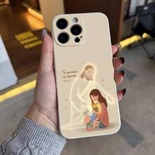 1pc Funda Creativa de Diseño de Jesús Te Protege para iPhone 16 Compatible con iPhone 13/12 Pro Max/11/14/15 Pro Funda Protectora Retro Blanca con Orificios de Precisión Adecuada para iPhone 15 Funda Protectora de Lente Adecuada para iPhone 16 Pro Max Funda Suave Material Cubo de Rubik - Blanco Antiguo - Jesús 504ZZ - Colores mixtos 1 - Ver 4