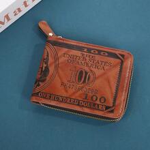 Carteira Masculina, Fashionável, Retrô, Casual, Bolsa de Moedas de Alta Qualidade e Grande Capacidade com Vários Compartimentos em Estoque, Carteira de Moedas Ultraleve, Popular, Bolsa com Zíper Curto, Presente Ideal para Homens