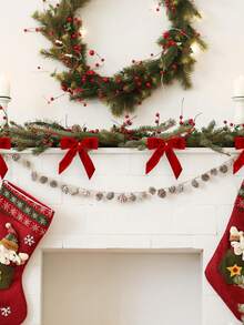 24 قطعة فيلفت أقواس عيد الميلاد - أقواس ربطة الشريط البوليستر بطراز عتيق للأكاليل والهدايا والحرف اليدوية والزفاف والحفلات وأكياس الحلوى والمعالجة - ديكور منزلي احتفالي لعيد الميلاد والفصح وعيد الشكر والعام الجديد - بدون ريش أو كهرباء