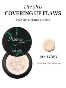Life Girls 1pc Natural Fit, Moisturizing, Waterproof, Long-Lasting, Non-Smudge Mushroom Cushion Foundation For Flawless Complexion - 彩色 - 查看 9