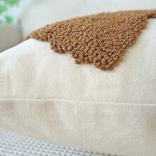 1 buc. Față de pernă din pluș brodată cu model de curcan, față de pernă decorativă de Ziua Recunoștinței cu broderie 3D