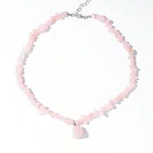 Asymmetrical Natural Amethyst Agate Stone Necklace Adjustable Chain Square Pendant Long Necklace Women Fashion Personalized Jewelry Suitable For Daily Wear And Special Occasions