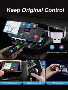 Spedal 无线 CarPlay 适配器和 Android Auto Dongle，快速自动连接，即插即用型紧凑无线 CarPlay 转换器，兼容 iOS 和 Android，USB/USB-C 接口，零延迟，无缝重连（黑色） - CL323P - 查看 7