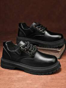 Herren Lässig/Business/Formelle Schuhe, Neuer britischer Stil vielseitige Dicksohlen Leder Sneaker - Verschiedenfarbig - Übersicht 16