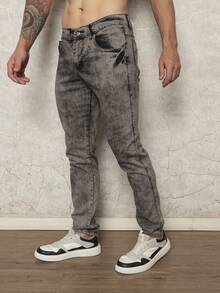 Men's Jeans Fashion Blogger Street Style - Grey - View 2