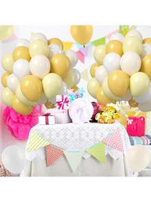 Bộ 35/50 quả bóng bay cao su màu trắng và vàng mù tạt kích thước 10 inch, thích hợp làm quà tặng, tiệc sinh nhật theo chủ đề, tiệc tiết lộ giới tính, tiệc cưới, trang trí tiệc, trang trí nhà hàng, tiệc tối lãng mạn, trang trí phòng, phông nền. - Nhiều màu - Xem 3