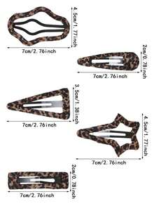 5 szt. wielostylowych spinek do włosów w stylu vintage z nadrukiem w panterkę, wysokiej jakości bezszwowe grzywki i spinki boczne, odpowiednie na wyjścia, sport, imprezy, święta, idealny praktyczny prezent na Walentynki, Święto Dziękczynienia, rocznicę, Wielkanoc, Dzień Matki, urodziny, akcesoria do włosów dla kobiet, akcesoria do włosów, spinki do włosów, spinki do włosów - Lekka kawa - Zobacz 5