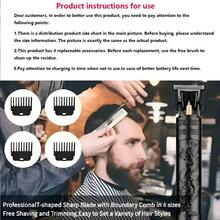 SOKANY USB Rechargeable Multi-Function Hair Clipper, Compact And Convenient, Professional-Grade Stainless Steel Cutter Head, The Blade Can Be Cleaned With A Cleaning Brush, Equipped With 4 Professional Trimming Accessories, Embossed Design Of The Body, Hidden Charging Port At The Bottom, Used For Precise Cutting And Styling Design,