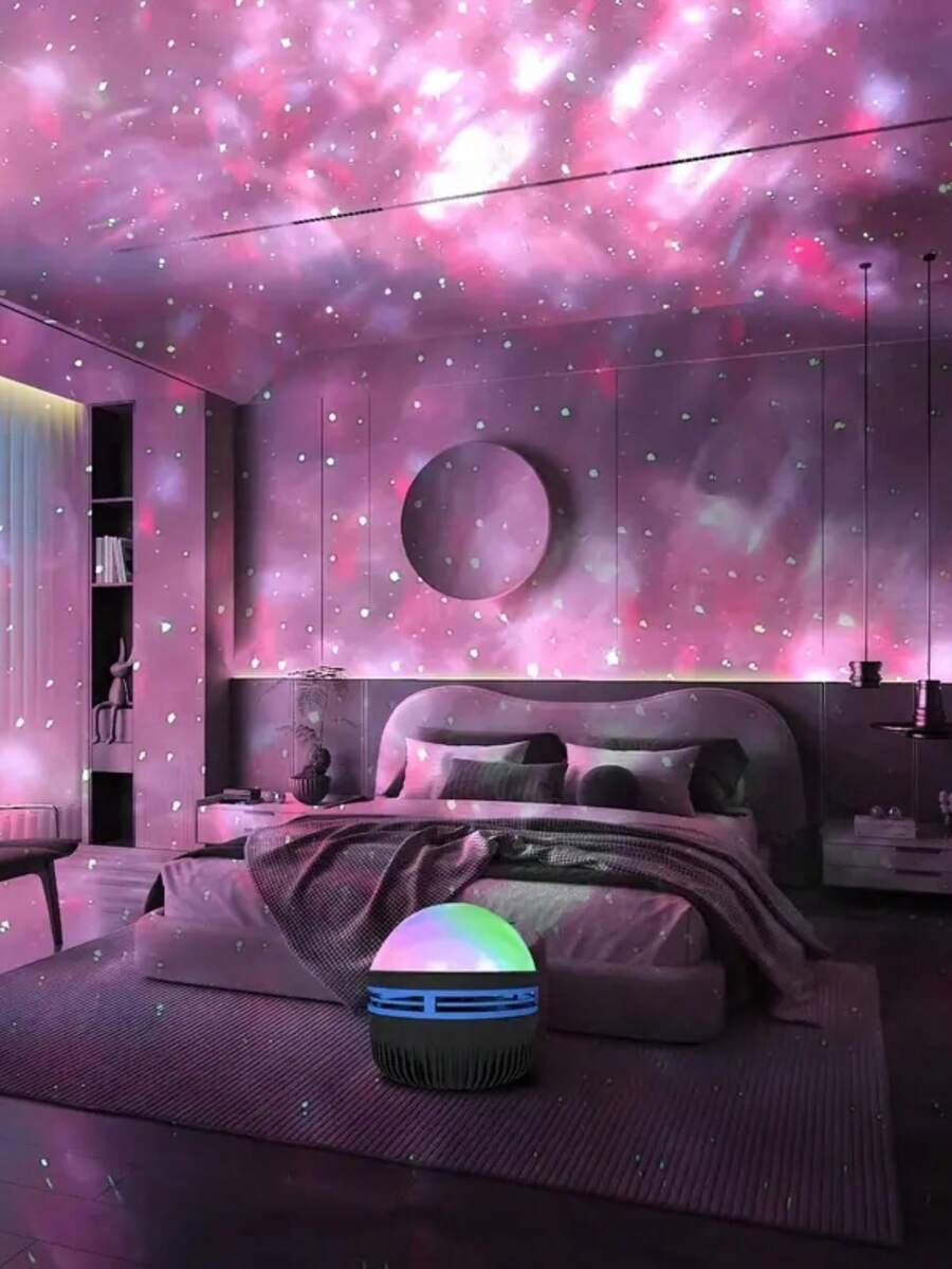RGB 动态北极光氛围投影灯，LED 夜灯，USB 供电，带遥控器，银河星空投影仪，卧室夜灯投影仪，星空投影仪，房间装饰，家庭影院，天花板，礼品装饰，婚礼装饰，神奇投影灯，完美的圣诞节、万圣节礼物送给朋友