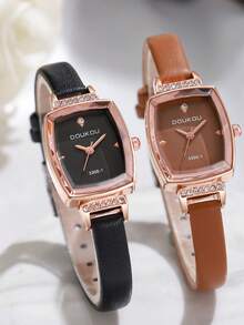 时尚女士优质酒桶形优雅高品质女士石英表 - 均碼 - 查看 6