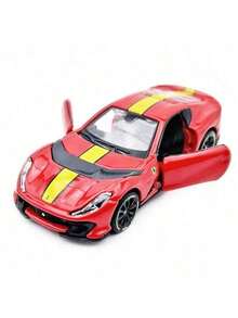 Burago 1:64 Escala Modelo de Coche de Carreras de la Serie , Miniatura de Coche Réplica Fundida para Niños, Modelo de Coche Coleccionable de Aleación Pequeño, Regalo de Navidad, Año Nuevo y Cumpleaños - 812 COMPETICIÓN-ROJO - Ver 6