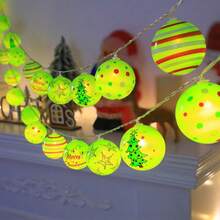 New Green Christmas Ball String Lights (LED) - Battery Powered (Batteries Not Included), Christmas Festival Decorative Lights, Ideal For Indoor Warm Ambiance, Garden Holiday Lighting, Home, Bedroom, Christmas Tree & Parties, Great For Home Decor & Holiday Illuminatio Christmas Decoration XMAS Decor Christmas Tree Gift Decor Thanksgiving Wedding Home Decor Home Decor Fall Decor Autumn Decor Birthday Decorations For Gifts Party Supplies Indoor Outdoor Garden Holiday Festival Decor Halloween Decor Wall Decor Halloween Ornaments