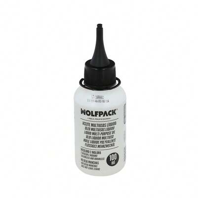 Olio lubrificante liquido multiuso WOLFPACK PROFESSIONAL LINE 100 ml. Olio per catene, olio per cerniere, olio per macchine da cucire, olio per serrature