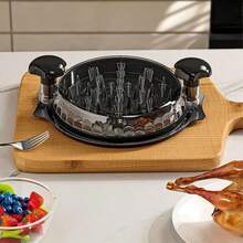 1 pieza, Herramienta para desmenuzar pollo de cocina, Picador de carne visible con tapa transparente y cepillo de limpieza con tira antideslizante, Apto para carne de res y pollo, Diseño retorcido, Fácil de usar, Apto para pequeños utensilios de cocina, Desmenuzador de carne | Agarre cómodo | Estructura de plástico - Multicolor - Ver 5