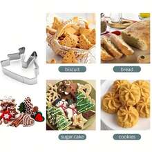 Stainless Steel Christmas Cookie Cutters, 3D Stereoscopic DIY Christmas Tree, Snowman, Sled, Reindeer, Home Party Baking Tools - Multifunctional Kitchen Tools For Holiday Baking, Pastry Decoration And Celebration - Christmas