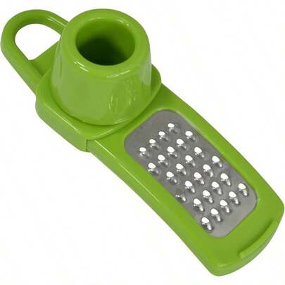 Garlic Grater U2013 Green With Stainless Steel Blades And Plastic Handle