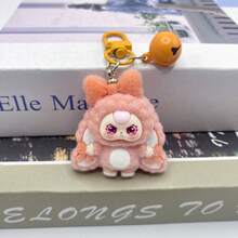 1 件卡通 3D 植绒可爱饰品钥匙扣，卡通吊坠包饰，男女通用钥匙扣配件 - 鈴鐺款 - 查看 16