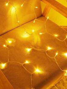 1 Set 5M 50 LED Fairy Lights, Battery Powered (Batteries Not Included), Suitable For Indoor Wall Decor, Wedding Party, Outdoor Garden Tree, Camping Decoration - Clear - View 4