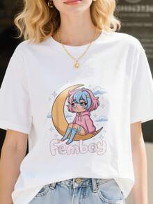 Fem Boy Femboy T-Shirt - White - View 3