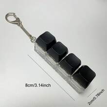 1pc Keyboard Key Cap Stress Relief Toy & Keychain - Finger Press Decompression Accessory, Suitable For Bags And Backpacks - Multicolor - View 2