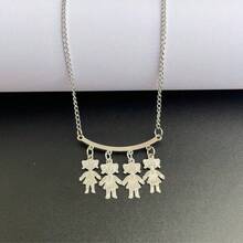Daughter Girl Pendant Necklace In Stainless Steel Does Not Darken Can Get Wet - 4 女孩 - 查看 7