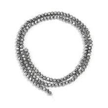 1 件金属银刻面算盘水晶扁珠，多色散珠 3/4/6/8/10 毫米时尚多彩可爱镀层珠子，DIY 珠宝制作用品，适用于手链、项链、手机链、钥匙扣 - 電鍍銀色 - 查看 8