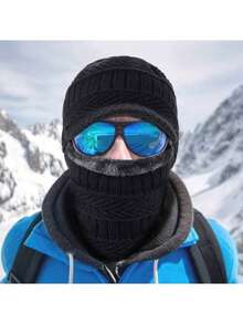 1 Stück Sturmhaube mit Fleecefutter und Schirm, bequeme und kältebeständige Kopfbedeckung mit Schirm, windabweisende Outdoor-Radmaske, Skikopfbedeckung, geeignet für Radfahren, Laufen, Outdoor-Sport und Alltagsgebrauch, unisex Herbst- und Winterstil