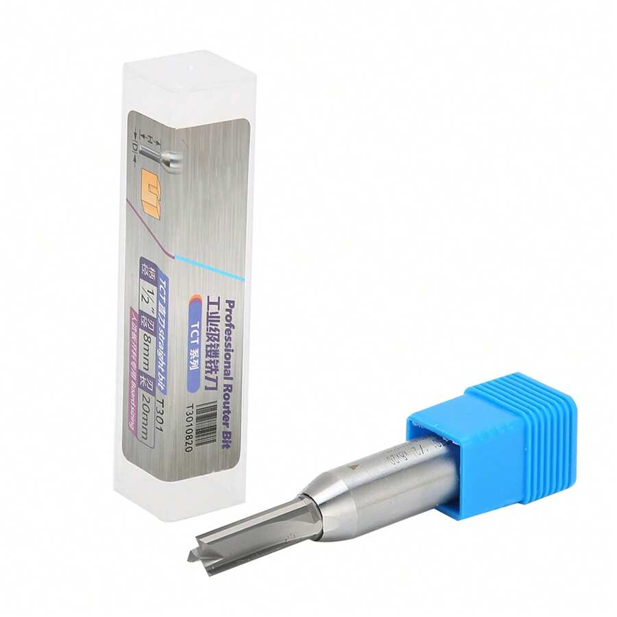 Cortador de fresado, herramienta de corte de madera 3 cuchilla con diseño de borde de cincel para carpintería - Blanco - Ver 1