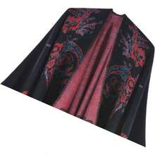 Women's Warm Shawl Wrap Cape Winter Cardigan Sweaters Open Front Poncho - Y11-腰果黑紅 - 查看 2